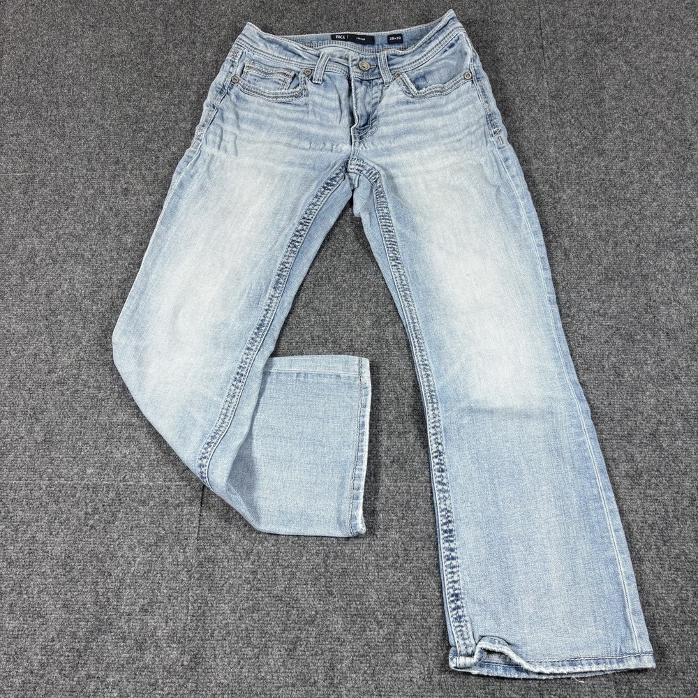 Buckle Jeans Mens 29x32 (Fits 29x28) Blue BKE Fulton Bootcut Denim Whiskers READ